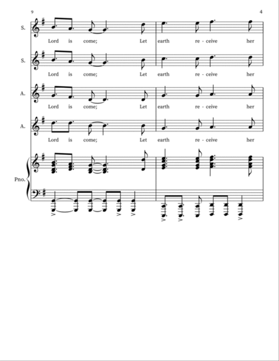Joy To The World Choir scores gallery preview page 4