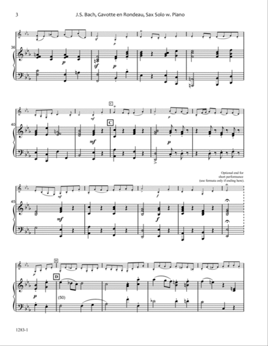 Gavotte en Rondeau Chamber Music scores gallery preview page 6