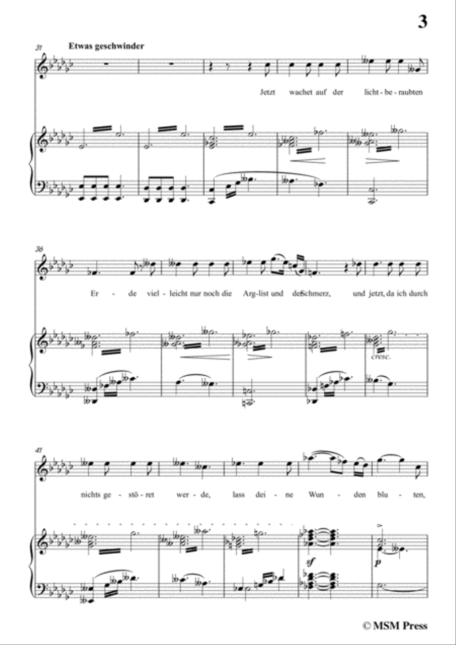 Schubert-Der Unglückliche,in e flat minor,Op.87,No.1,for Voice and Piano Voice Solo scores gallery preview page 5