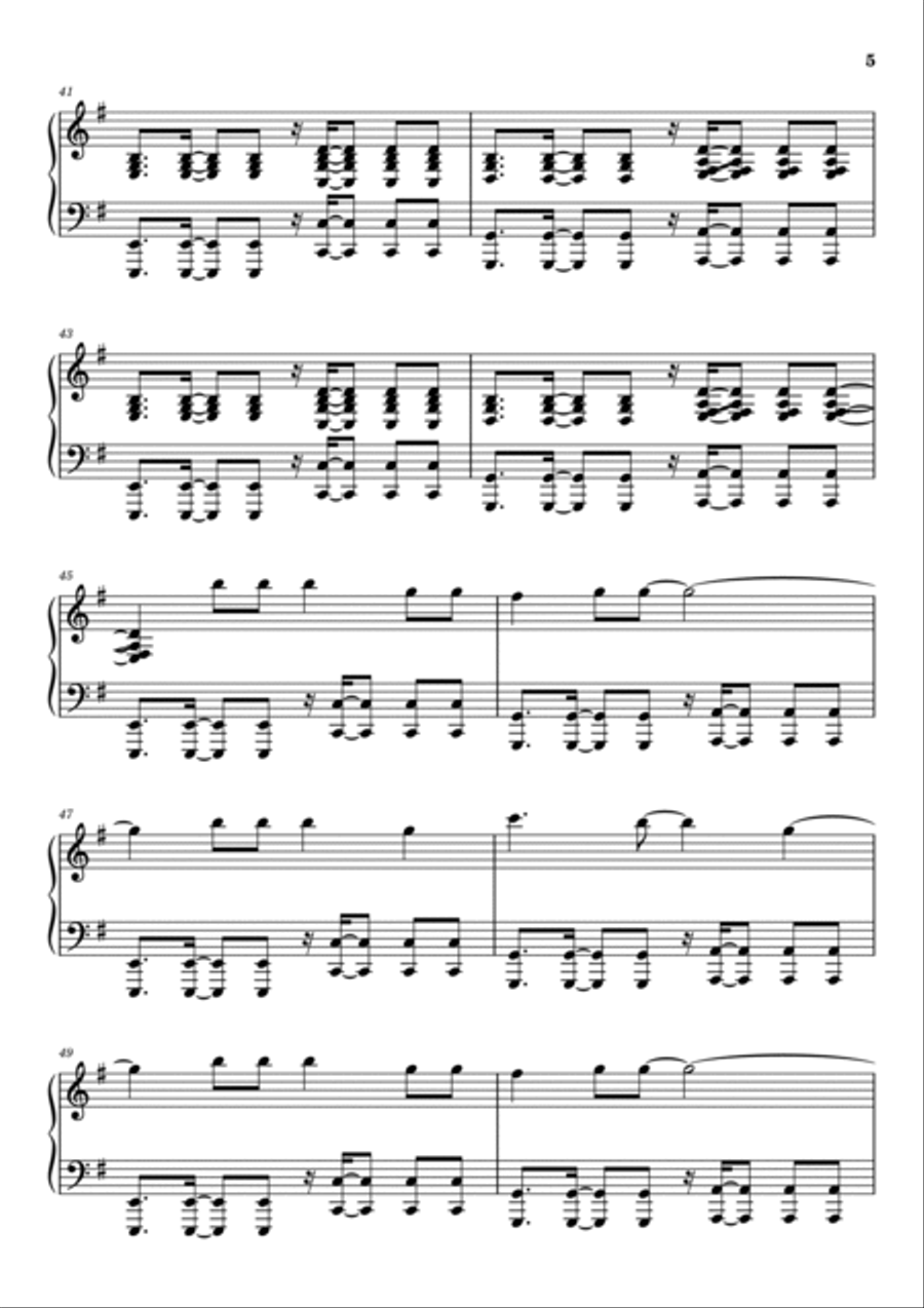 We Found Love Piano Solo scores gallery preview page 5