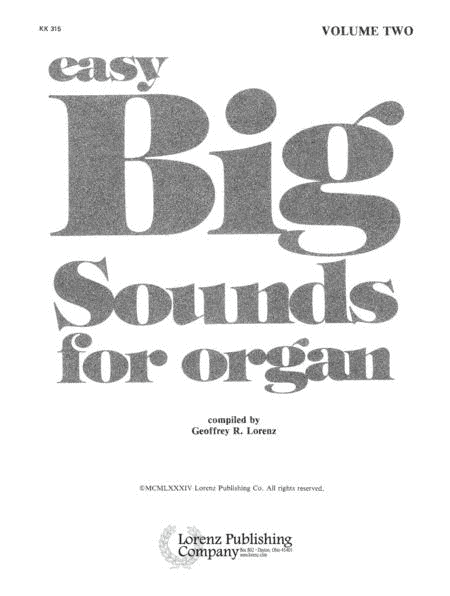 Easy Big Sounds for Organ, No. 2