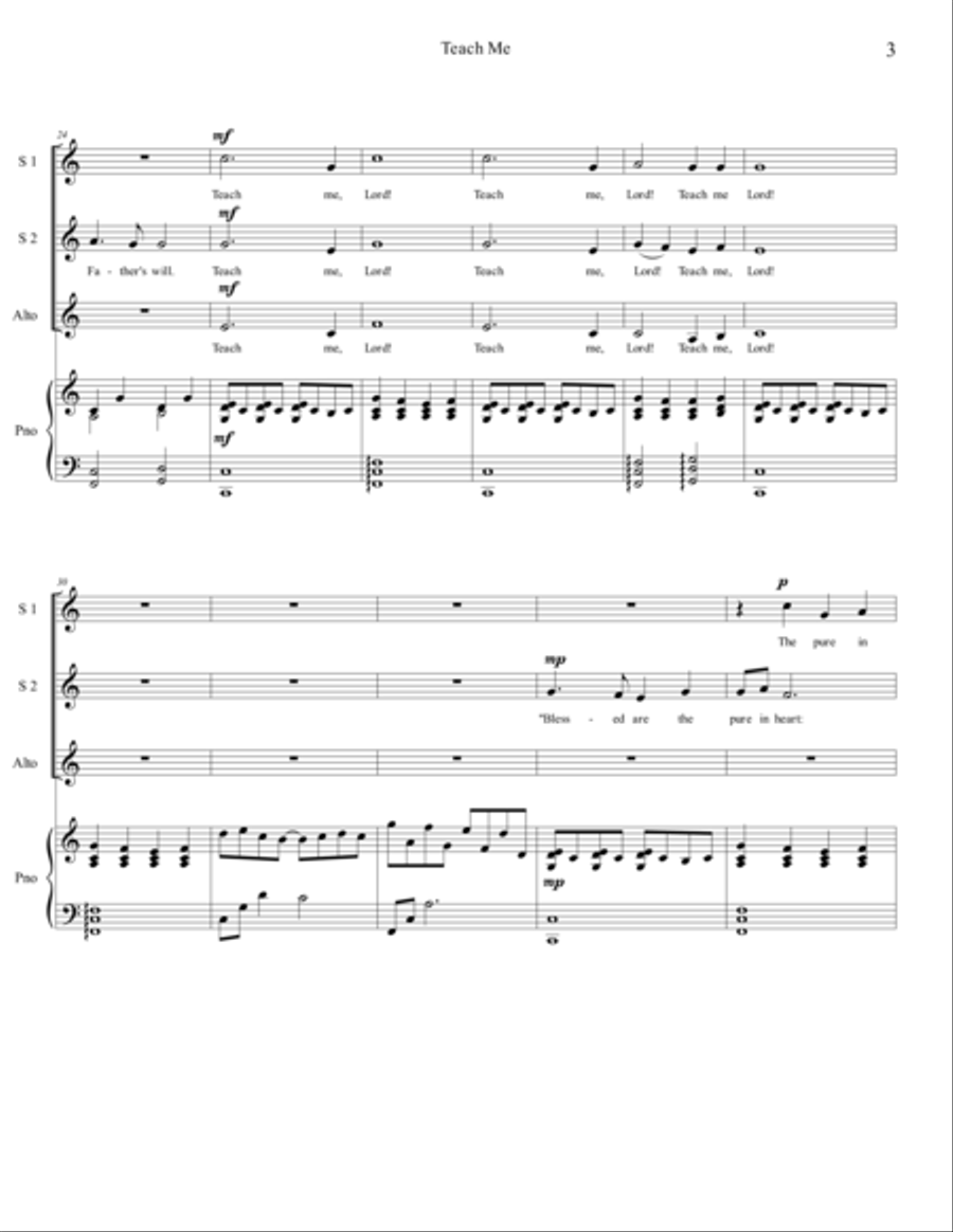 Teach Me, Lord SSA scores gallery preview page 4