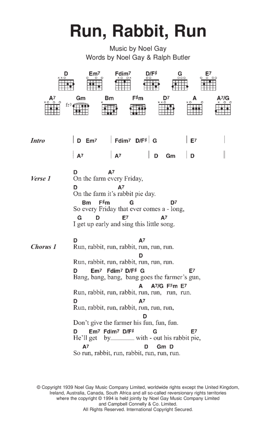 Run, Rabbit, Run Acoustic Guitar scores gallery preview page 1