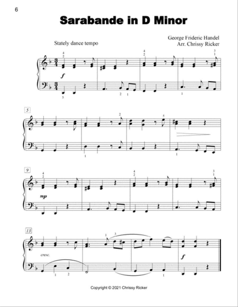 More Spooky Classical Favorites - 10 Arrangements in Minor Keys for Late Elementary Pianists Easy Piano scores gallery preview page 6