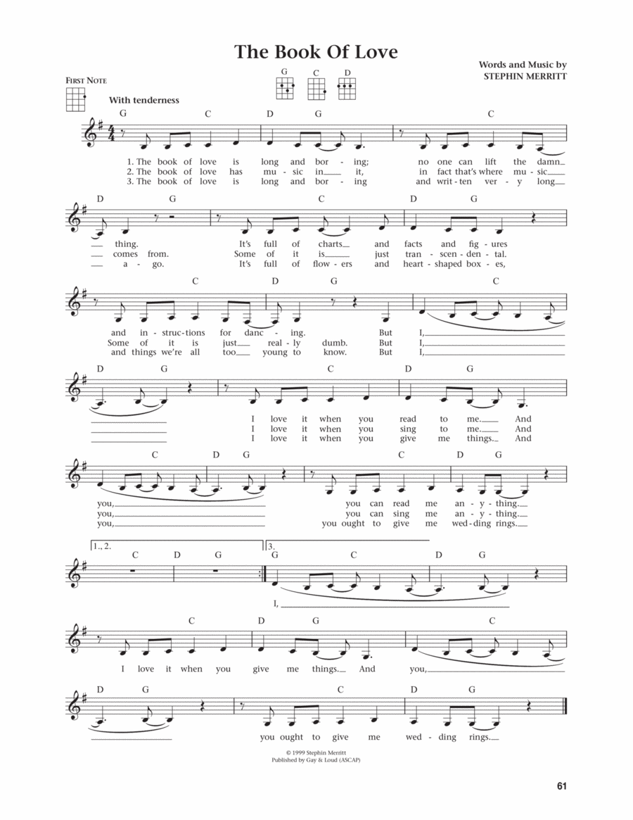 The Book Of Love (from The Daily Ukulele) (arr. Jim Beloff) Ukulele scores gallery preview page 1