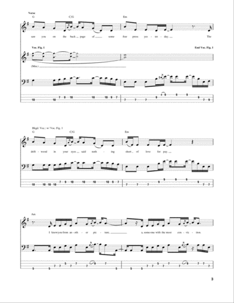 Police Station Bass Guitar Tablature scores gallery preview page 3