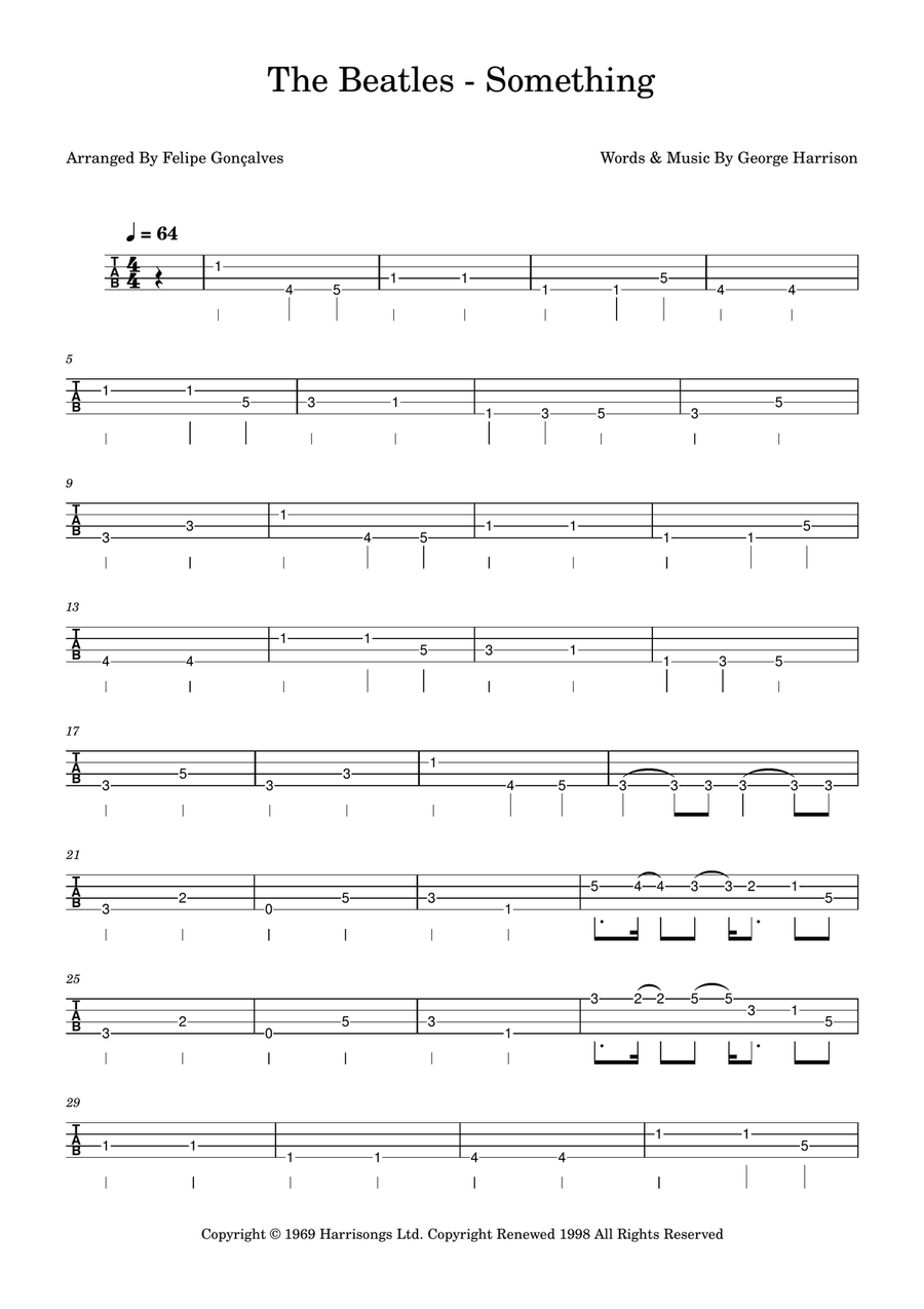 Something Something Acoustic Guitar scores gallery preview page 1