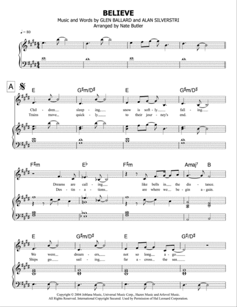 Believe Voice scores gallery preview page 1