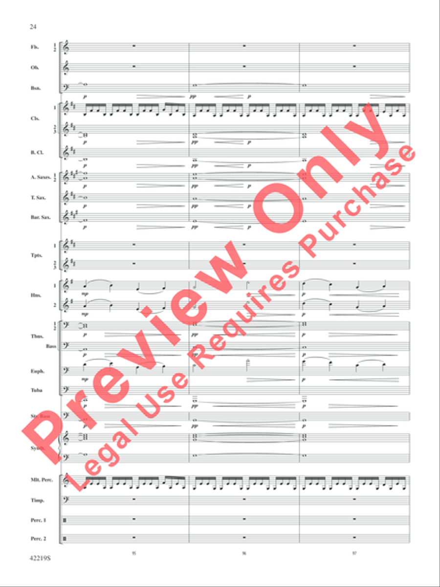 Man of Steel, Suite from Concert Band scores gallery preview page 25