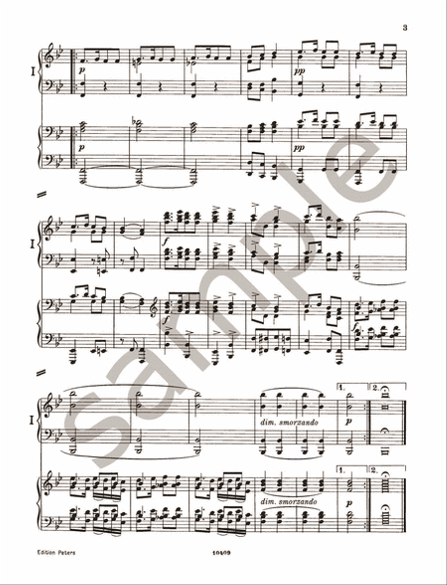 Haydn Variations 2 Pianos, 4-Hands scores gallery preview page 3