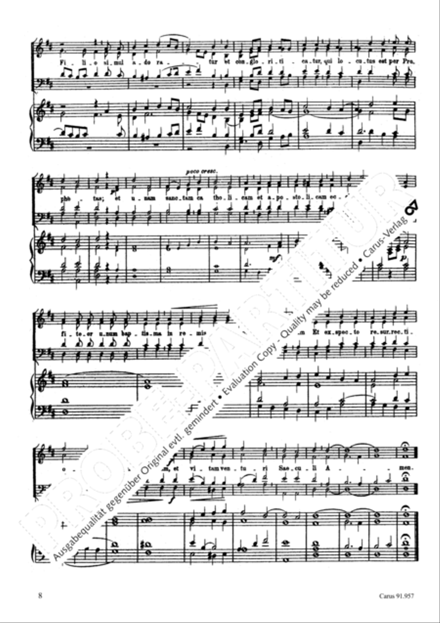Missa Sancta Cacilia 4-Part scores gallery preview page 9