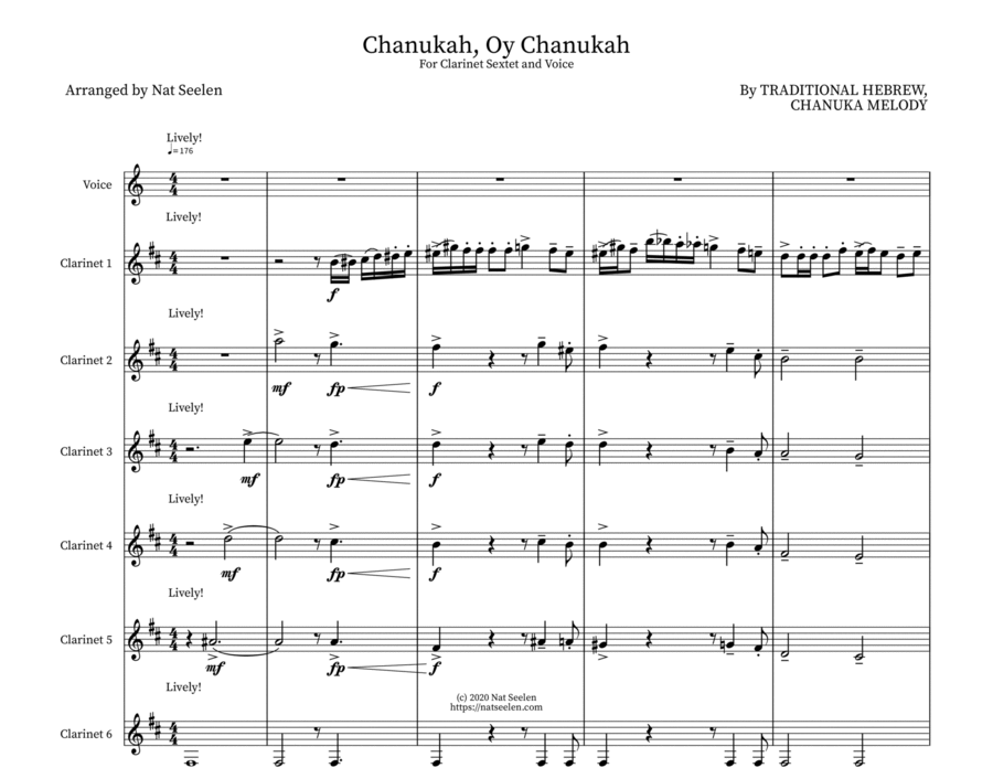Chanukah, Oy Chanukah Small Ensemble scores gallery preview page 1