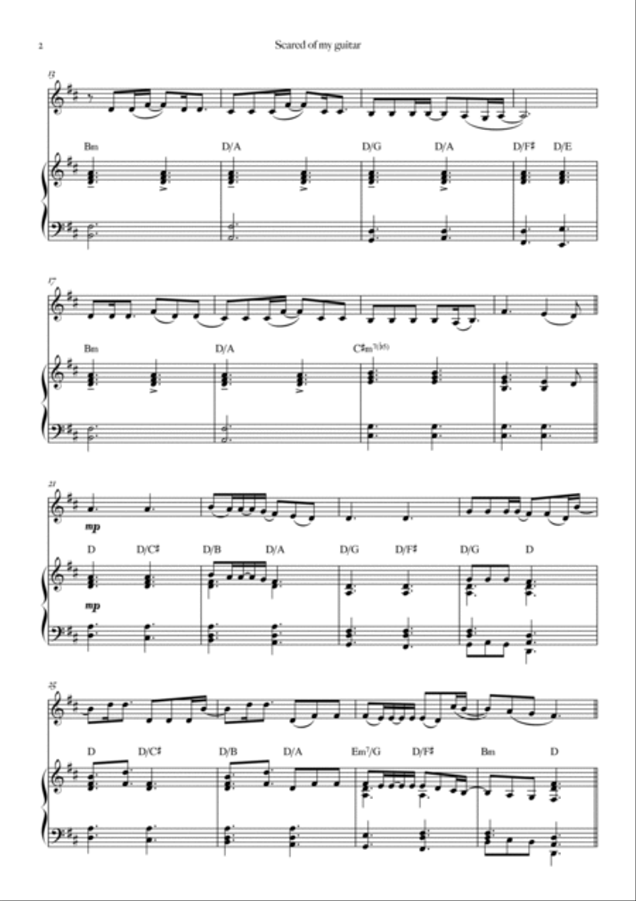 Scared Of My Guitar Scared Of My Guitar Violin Solo scores gallery preview page 2