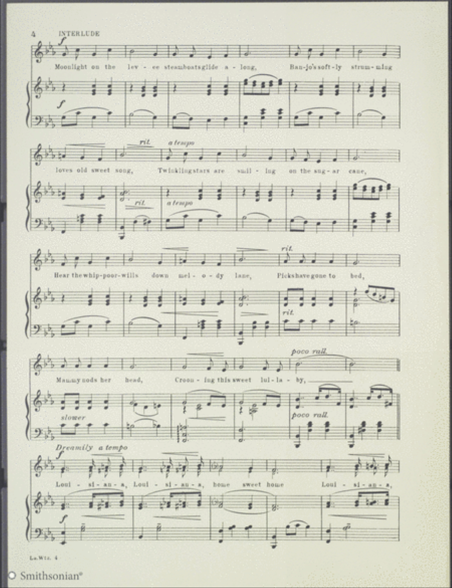 Louisiana Waltz Piano, Vocal scores gallery preview page 4