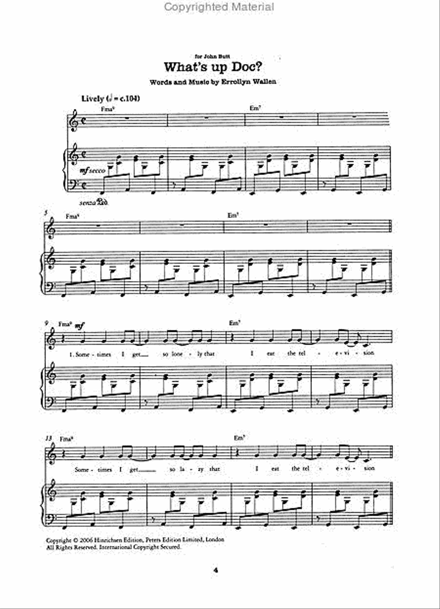The Errollyn Wallen Songbook for Voice and Piano Piano, Vocal scores gallery preview page 5