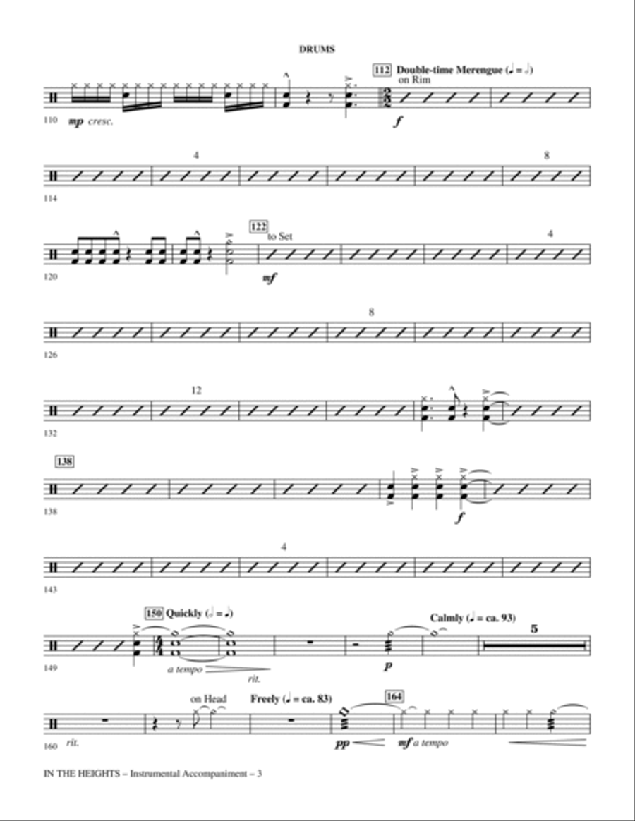In The Heights (Choral Medley) (arr. Mac Huff) - Drums Choir scores gallery preview page 3