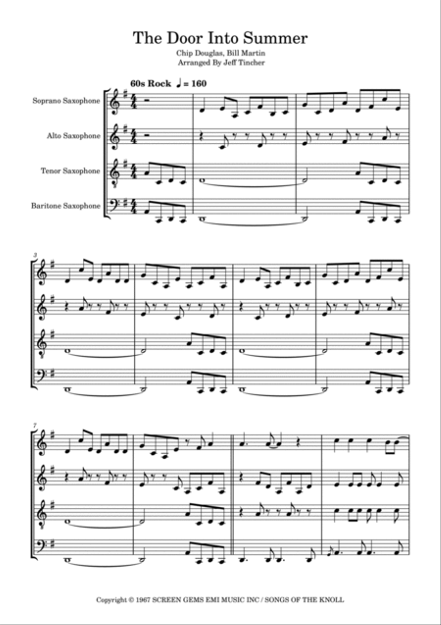 The Door Into Summer Woodwind Quartet scores gallery preview page 2
