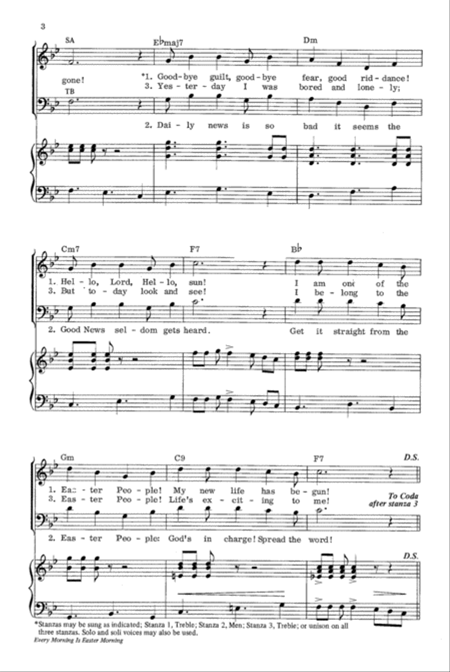 Every Morning Is Easter Morning 2-Part scores gallery preview page 3
