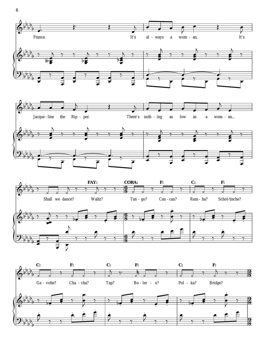 There's Always A Woman There's Always A Woman Voice scores gallery preview page 6