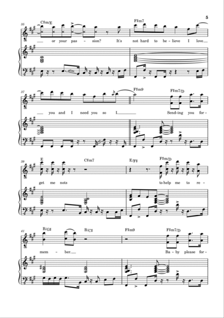 Forget Me Nots Piano, Vocal, Guitar scores gallery preview page 6