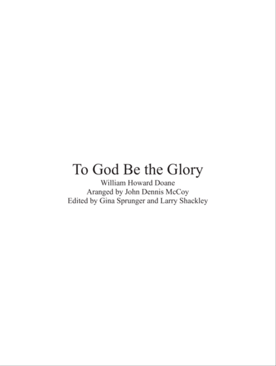 To God Be the Glory To God Be the Glory Piano Solo scores gallery preview page 1