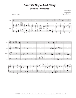 Land Of Hope And Glory (Pomp and Circumstance) (Woodwind Quartet and Piano)