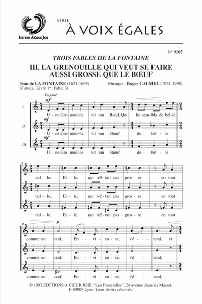 La Grenouille Qui Veut... (3 Fables De La Fontaine