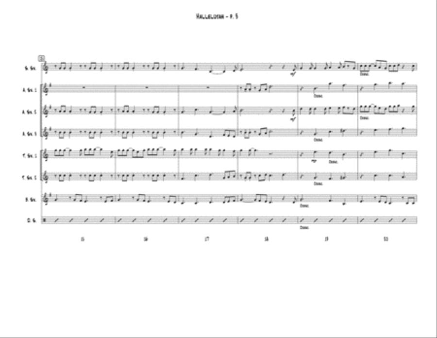Hallelujah Woodwind Ensemble scores gallery preview page 3