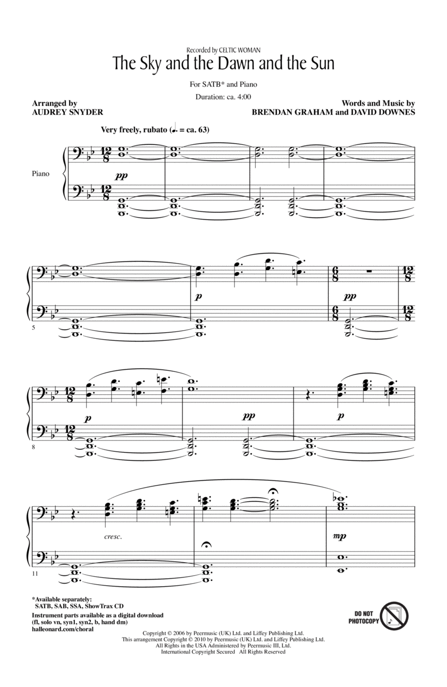 The Sky And The Dawn And The Sun 4-Part scores gallery preview page 1