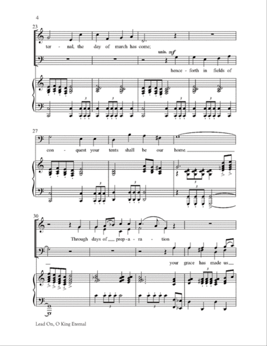 Lead On, O King Eternal Lead On, O King Eternal 4-Part scores gallery preview page 4