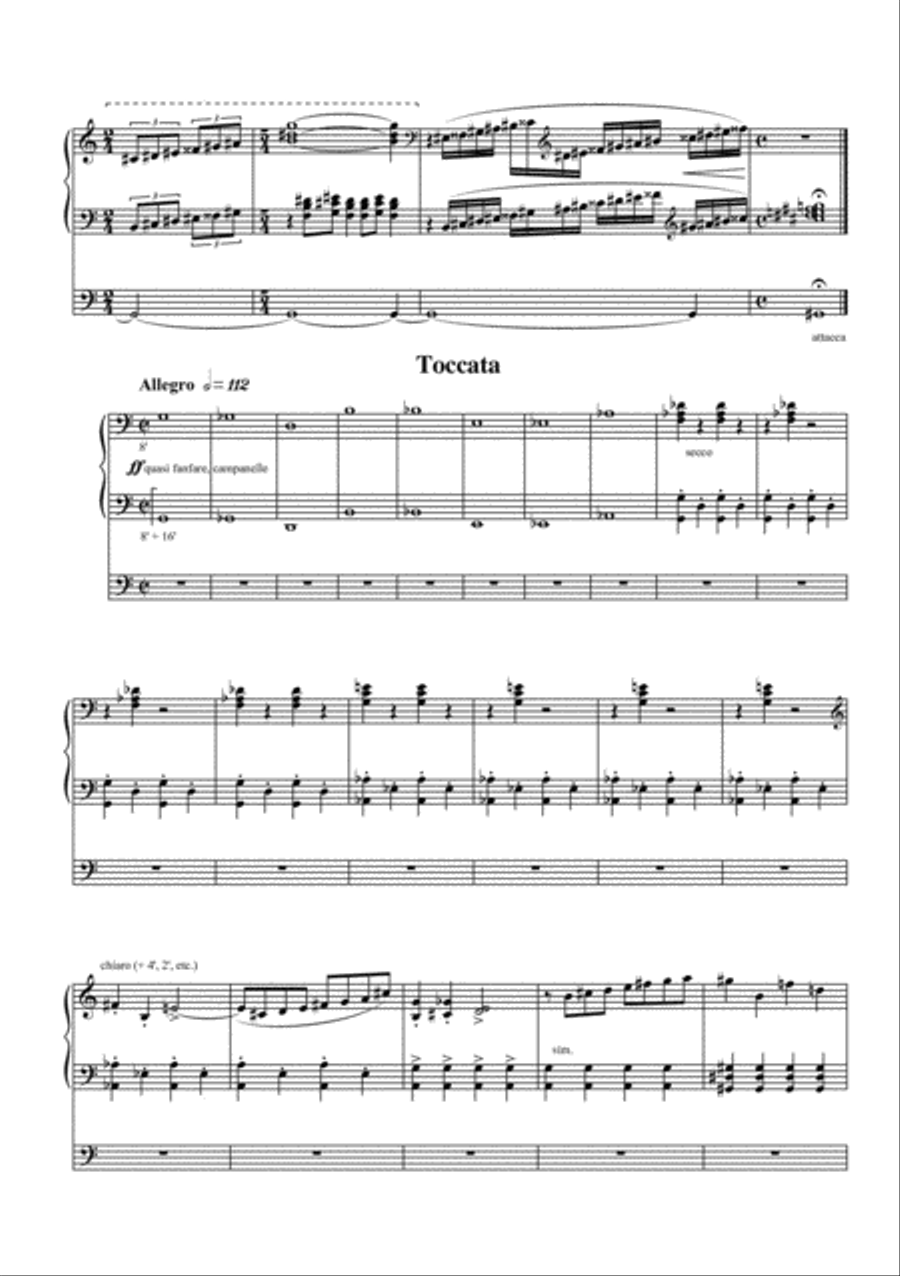 Prelude and Toccata for Organ Piano scores gallery preview page 3