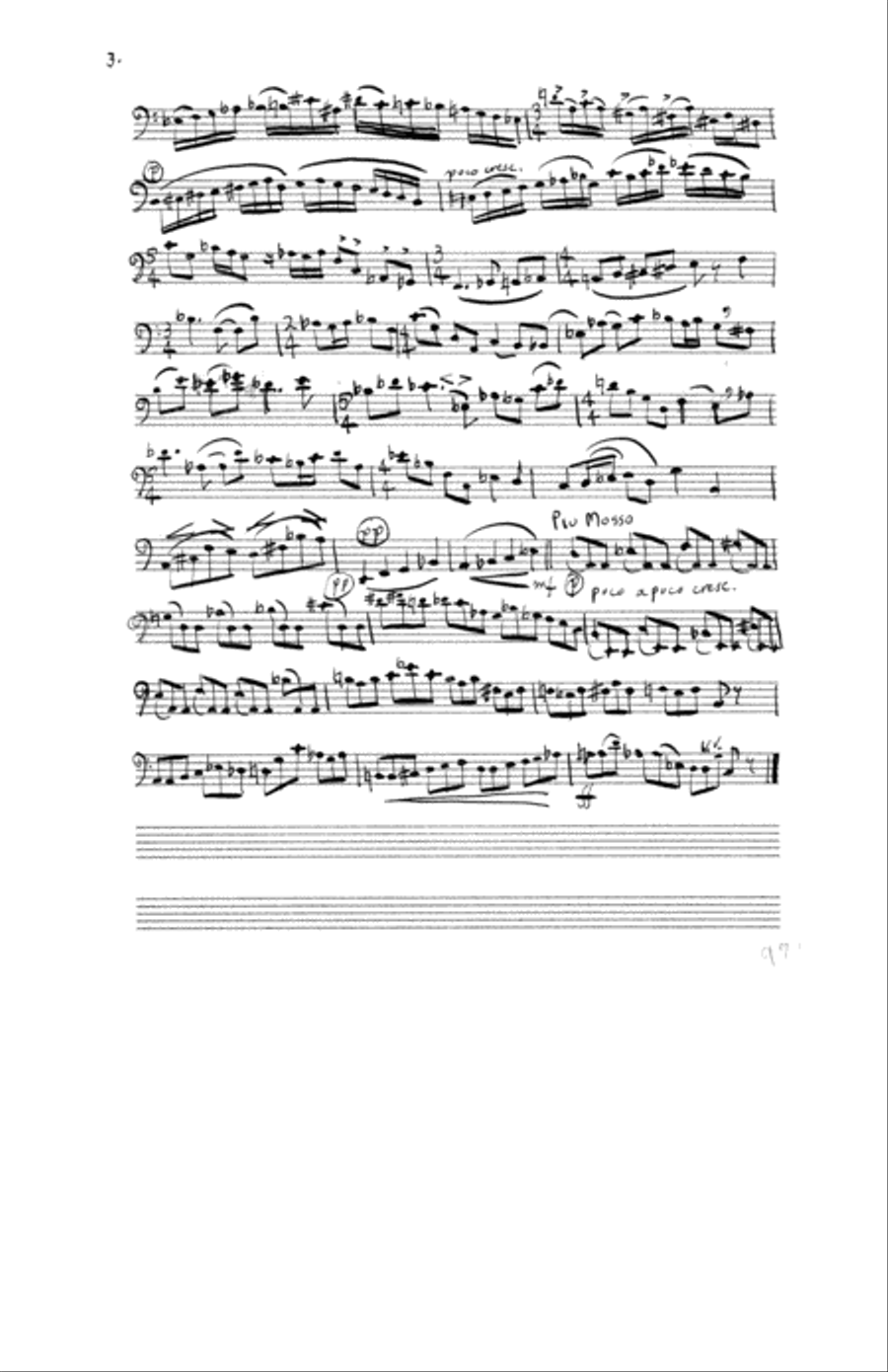 [Stein] Sonata for Solo Bass Double Bass scores gallery preview page 6