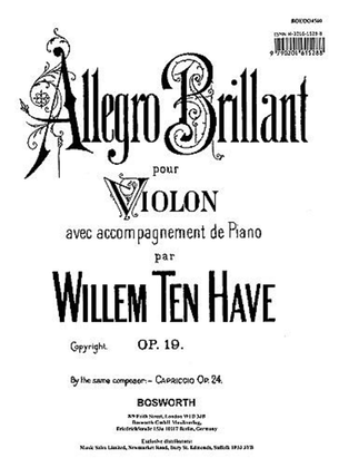 Book cover for Allegro Brillante Op. 19