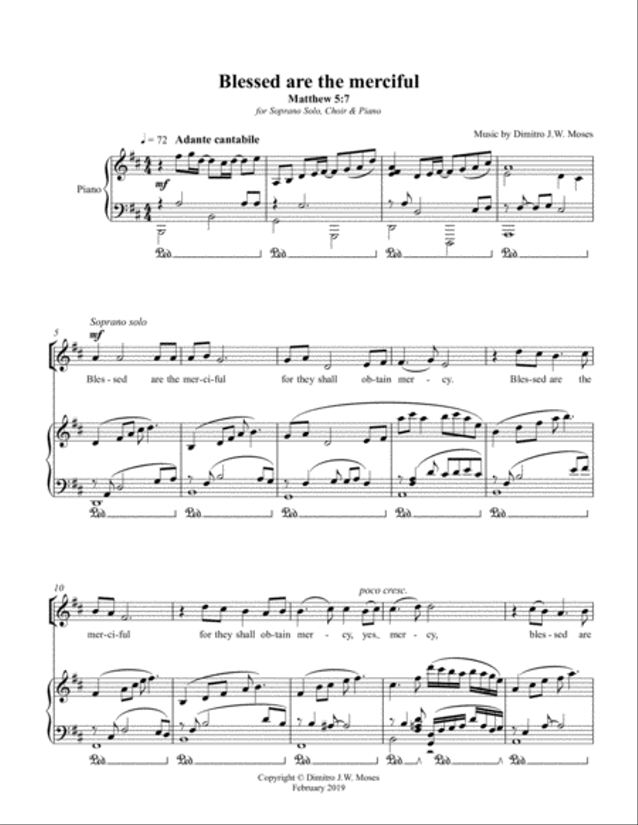 Blessed are the merciful 4-Part scores gallery preview page 1