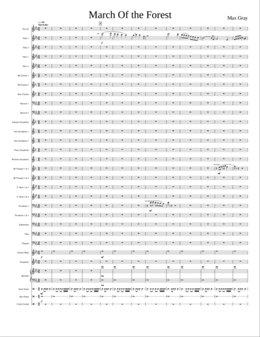 March Of the Forest March Of the Forest Concert Band scores gallery preview page 1