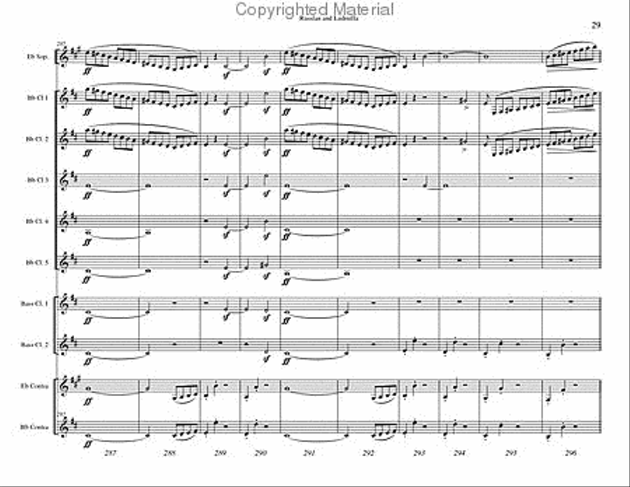 Russlan and Ludmilla Overture Clarinet Choir scores gallery preview page 30