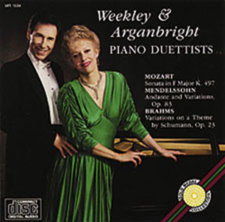 Weekley & Arganbright, Piano Duettists (CD)