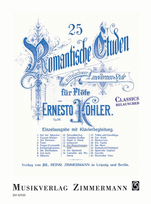 Book cover for 25 romantische Etüden Op. 66/14