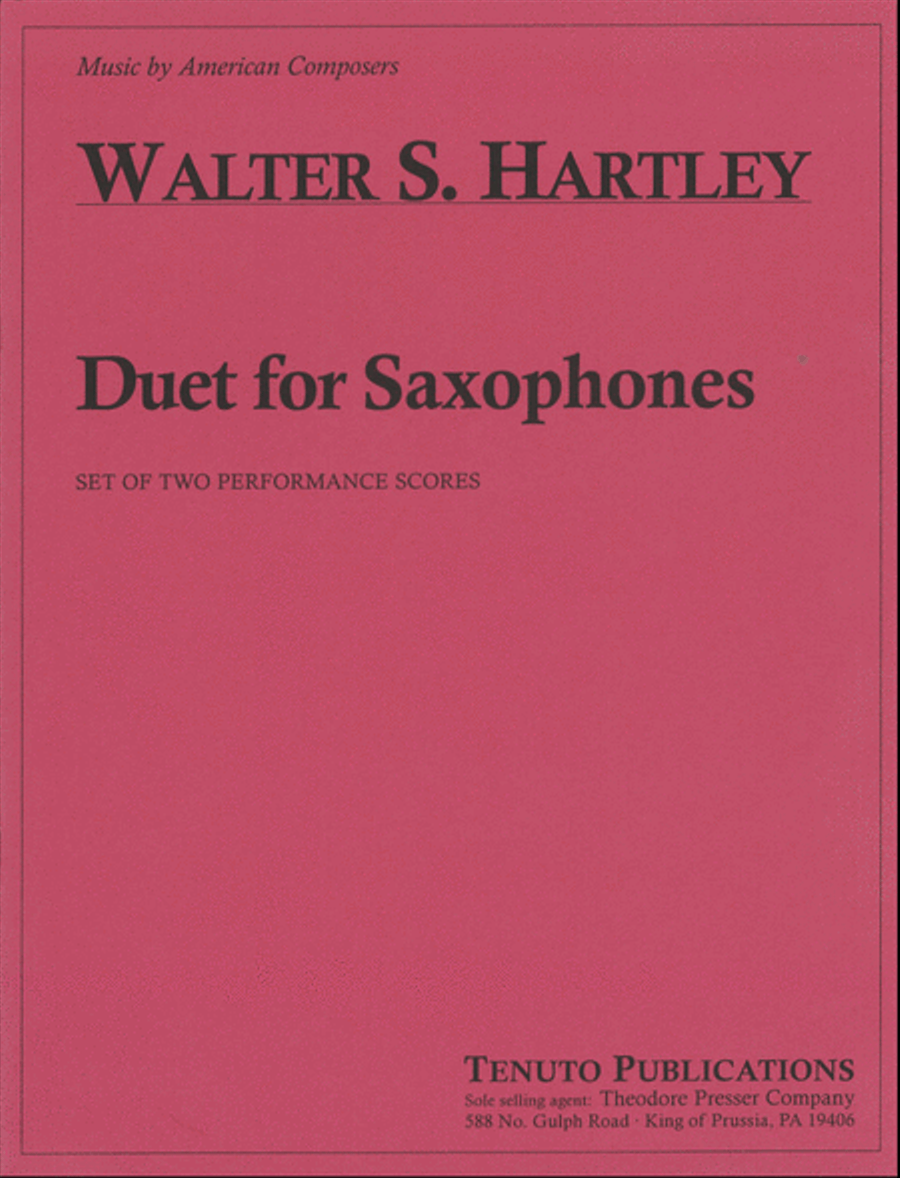 Duet For Saxophones Woodwind Duet - Sheet Music