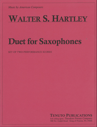 Book cover for Duet For Saxophones