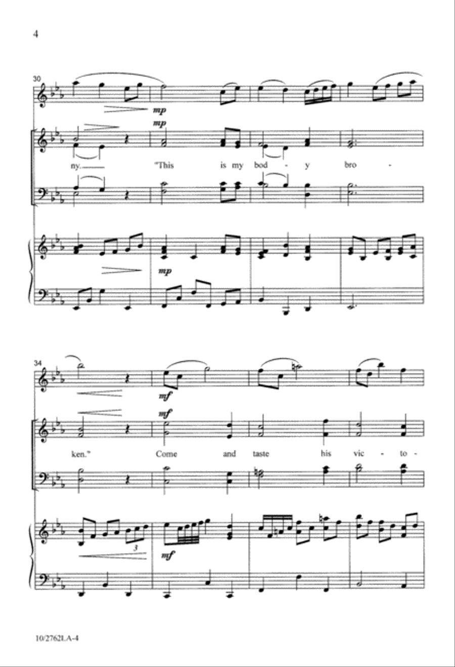 Feast of Heaven 4-Part scores gallery preview page 4