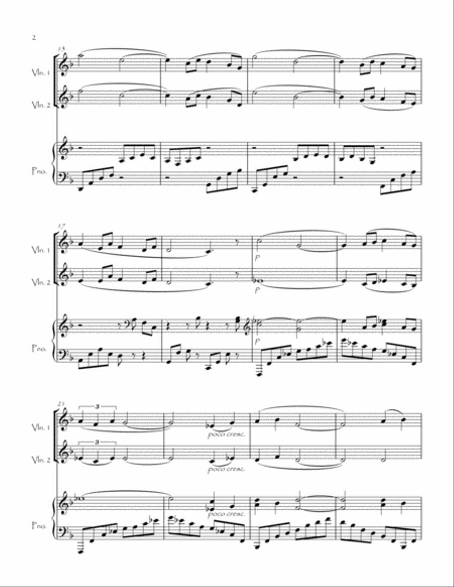 Reverie for Violin Duet and Piano String Duet scores gallery preview page 3