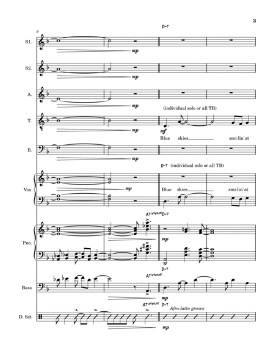 Blue Skies Jazz Ensemble scores gallery preview page 3