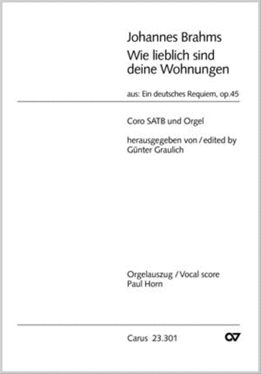 How beautiful is thy dwelling place (Wie lieblich sind deine Wohnungen) 4-Part scores gallery preview page 1