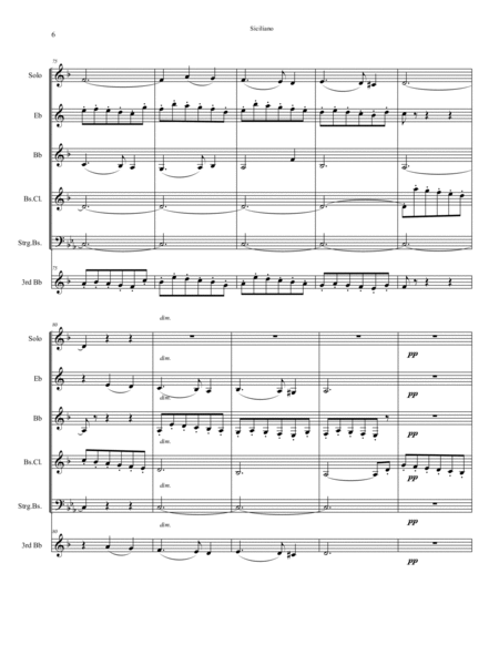 Respighi 1931 P172 Ancient Airs & Dances Suite III 3 Siciliana Ignoto For Clarinet Quartet
