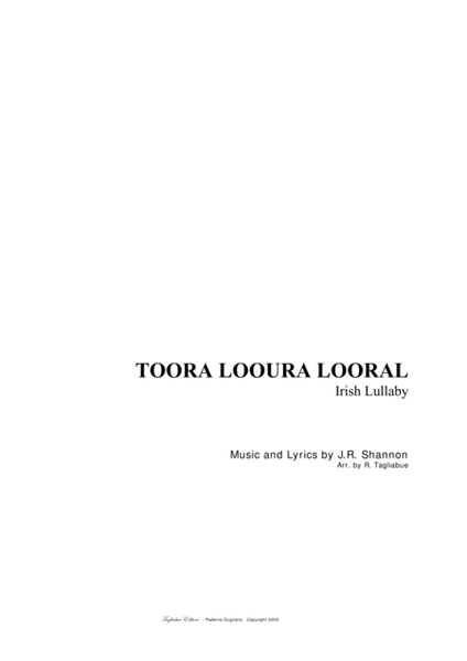 TOORA LOOURA LOORAL - Irisch Lullaby - J.R. Shannon image number null