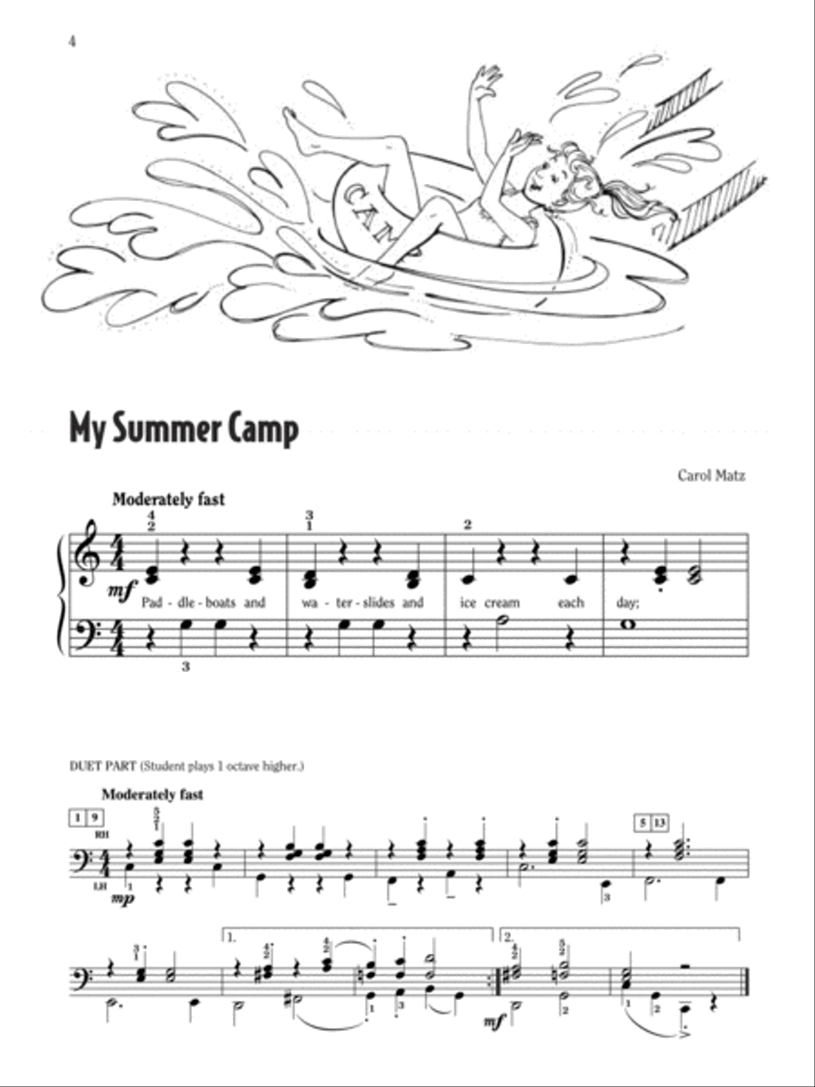 Let's Celebrate Summer, Book 1 Easy Piano scores gallery preview page 3