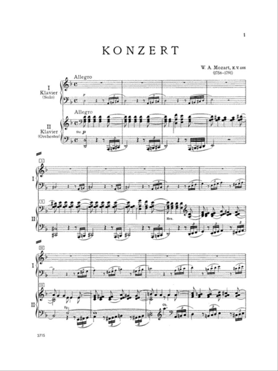 Piano Concerto No. 20 in D Minor, K. 466