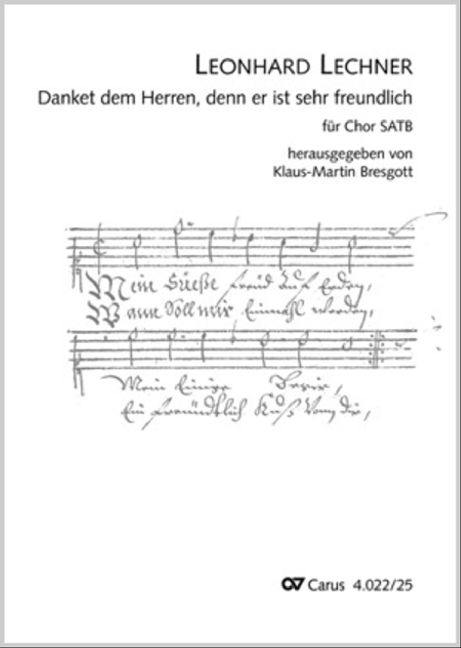 The Lord be praised (Danket dem Herren) 4-Part scores gallery preview page 1