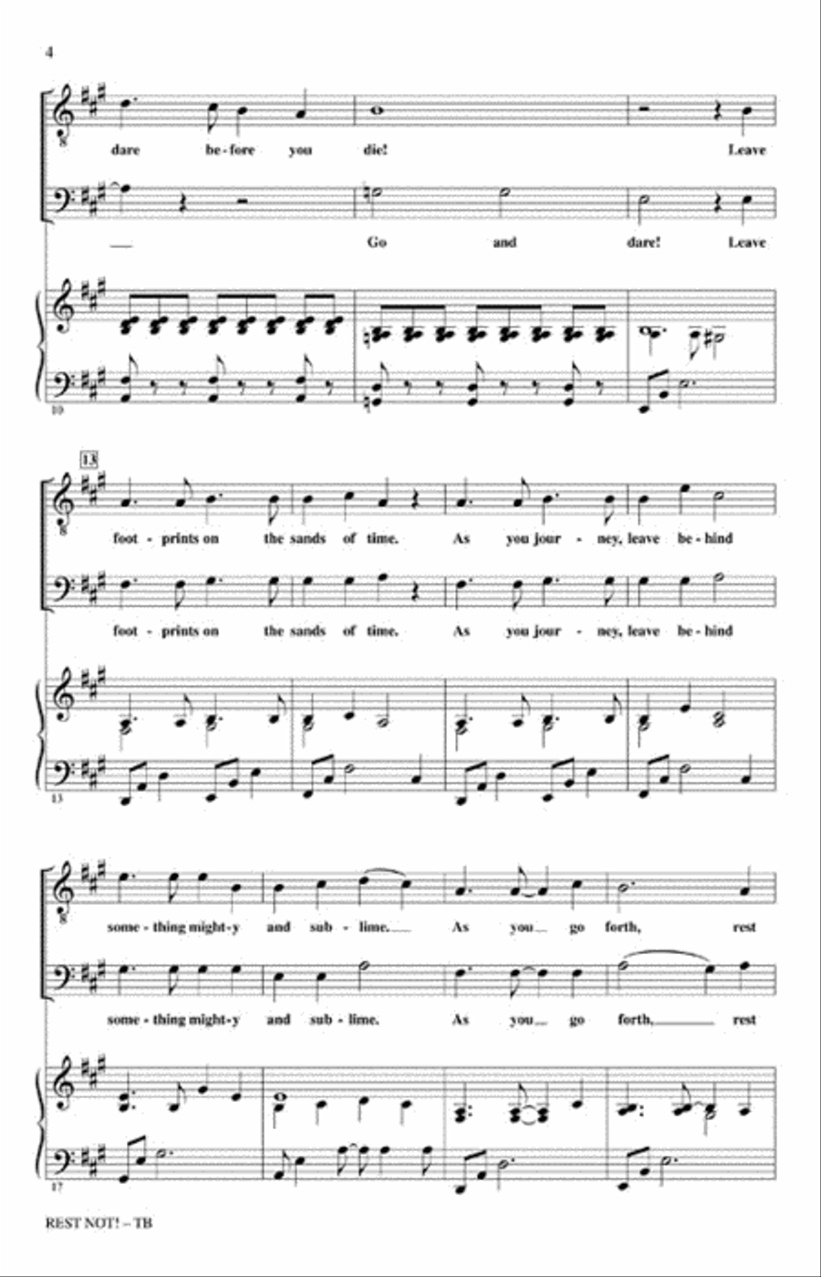 Rest Not! Choir scores gallery preview page 3